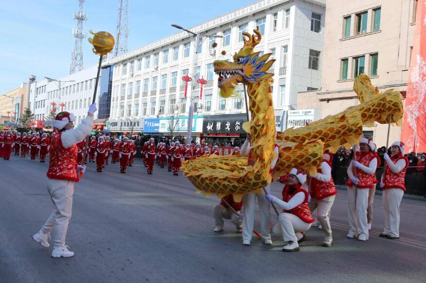黑龙江宝清:2024年元宵节系列活动隆重启幕_秧歌_无人机_东北