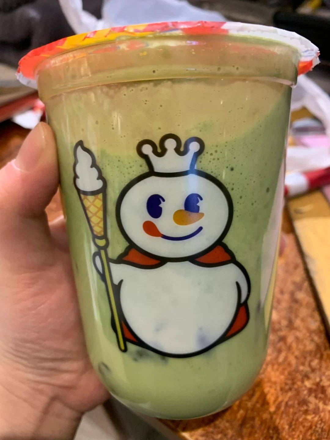 张红甫蜜雪冰城抹茶摇摇奶昔—爱喝小雪再现抹茶_饮品_口感_味觉