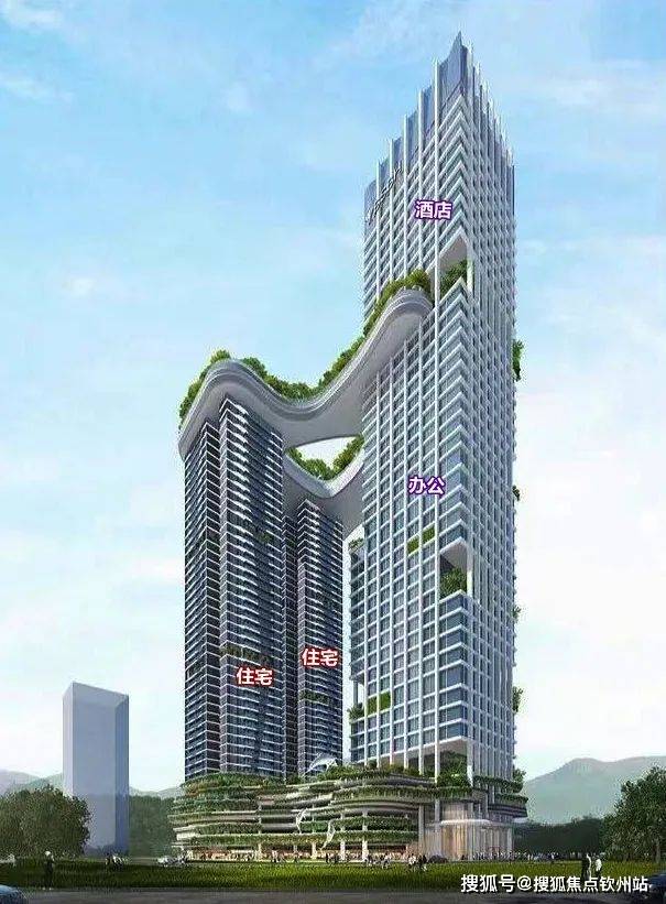 赤湾前海宸湾,又叫伴山伴海,包含两栋150米的住宅,和一栋200米的办公