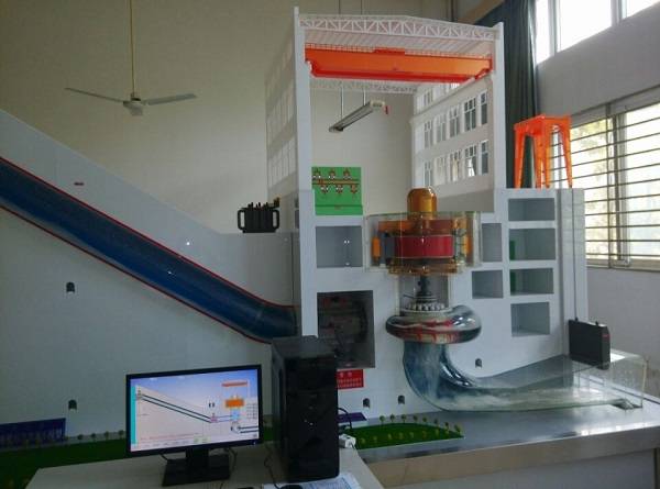 发电厂能源展厅水轮发电机组仿真模型_厂房_包括_混流式