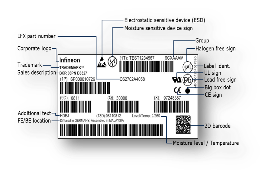 英飞凌igbt模块标签和器件丝印_信息_产品_product