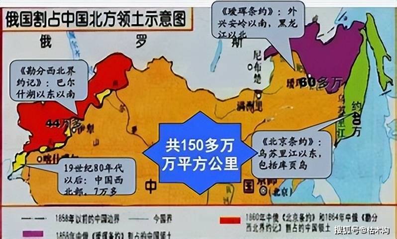 近代以来,俄国侵占了多少中国的领土_我国_瑷珲条约_军队
