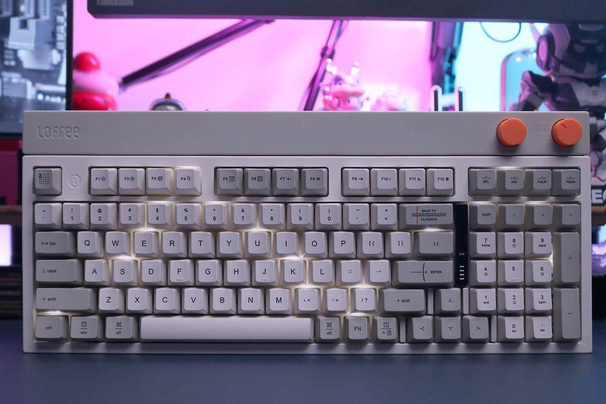 复古风潮再起:lofree洛斐小方98三模机械键盘 展示灰白魅力