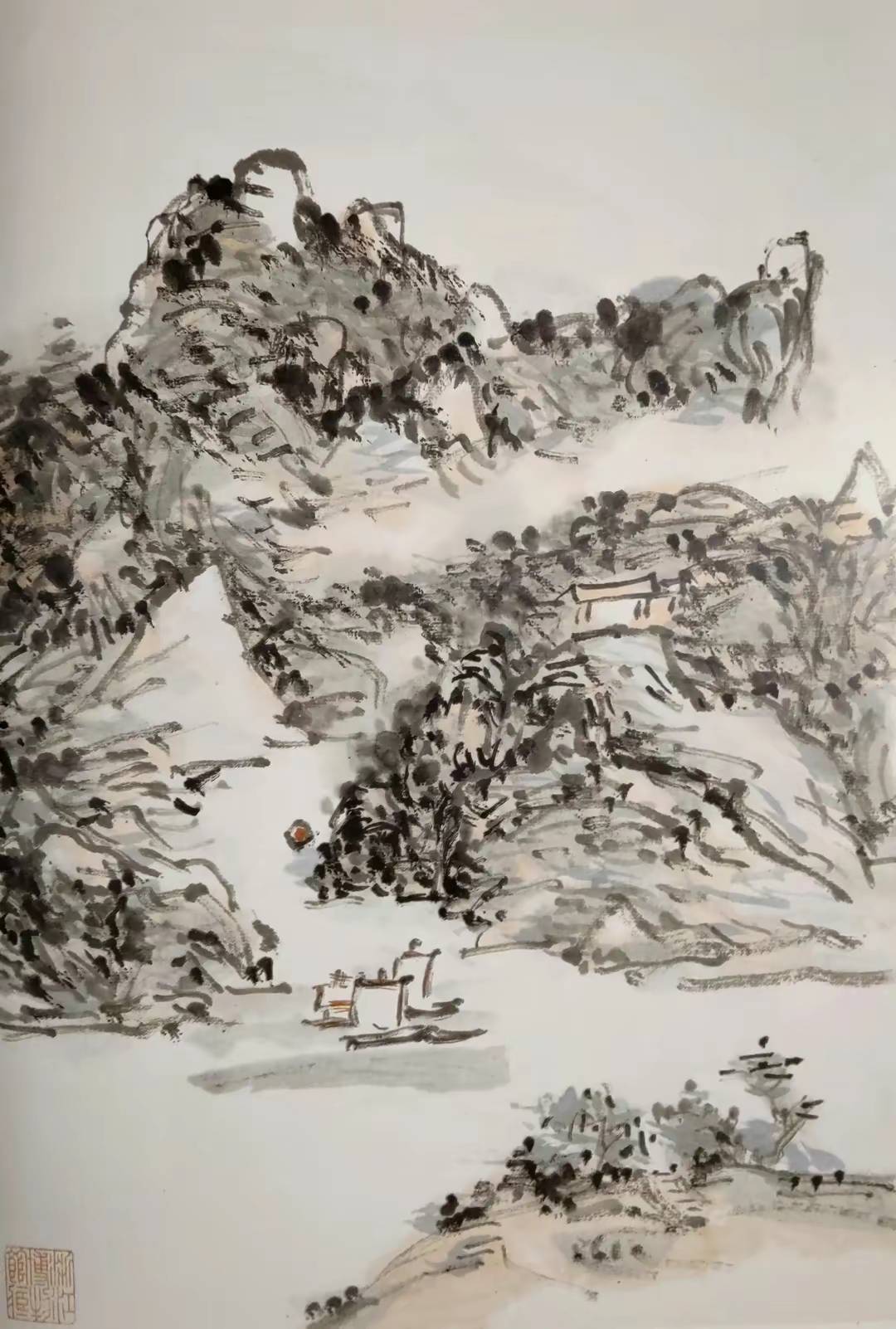 《15》黄宾虹五笔七墨——笔墨简约,清新脱俗_艺术_作品_画面