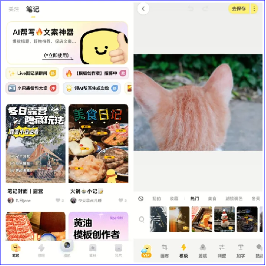 一款非常好用的图文设计app,里面有丰富的文字,贴纸,滤镜以及修图模板