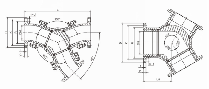 y型三通粉体阀,适合安装在粉料,颗粒料,粉粒混合料等固体物料输送