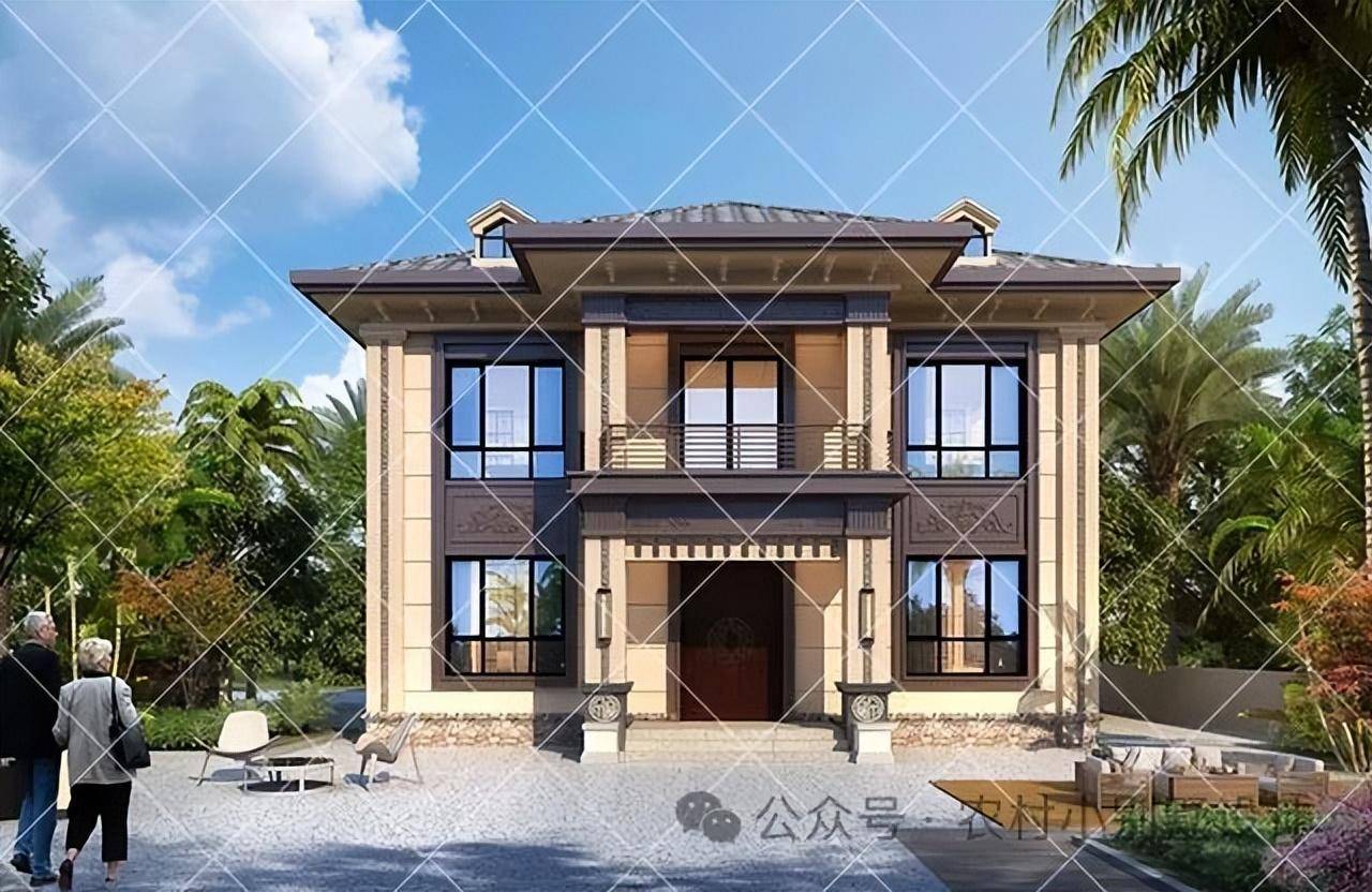 20万左右的农村2层别墅推荐24新款农村110㎡内的自建房别墅户型