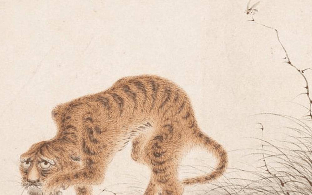 原创猛虎画成病猫还能被誉为传世名画名画之称实至名归