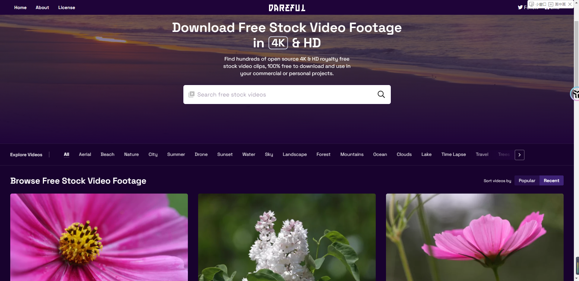 三,videvopexels是一个知名的免版权视频素材网站,提供了海量的高质量