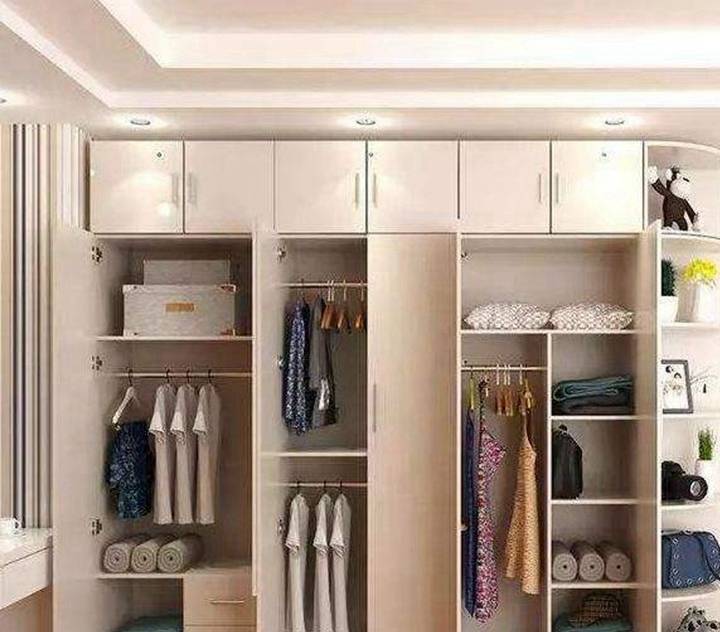 原创家中装半圆角的衣柜好看实用又不怕孩子磕碰太聪明了