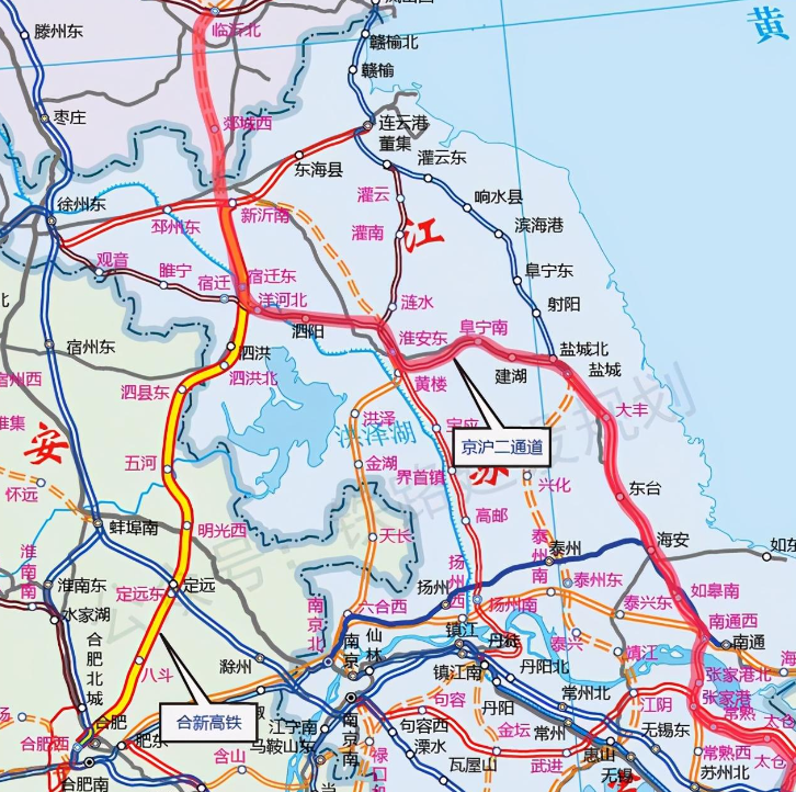 原创2024年江苏最新规划这三条高铁计划开工条条都将成省际大通道