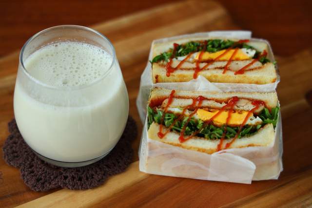 国宴豆浆简单营养的三明治,小朋友早餐再也不发愁!