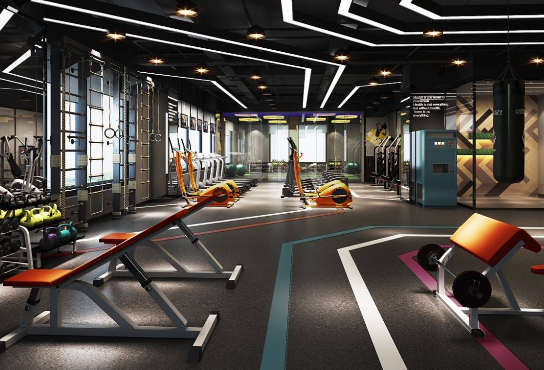 健身展厅潮流设计_空间_运动_定位