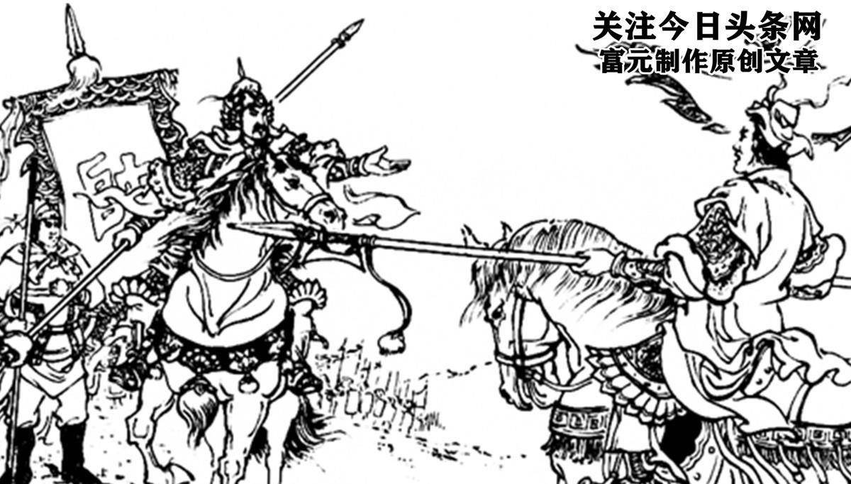 他抬起手中的银戟奔着岳飞扎了过来,岳飞的沥泉枪也是随之一横,架住了