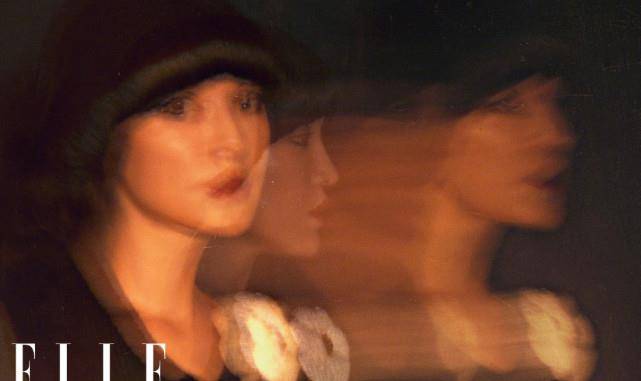 周迅拍摄红色时尚大片红发红唇演绎复古摩登风格百变又酷又美