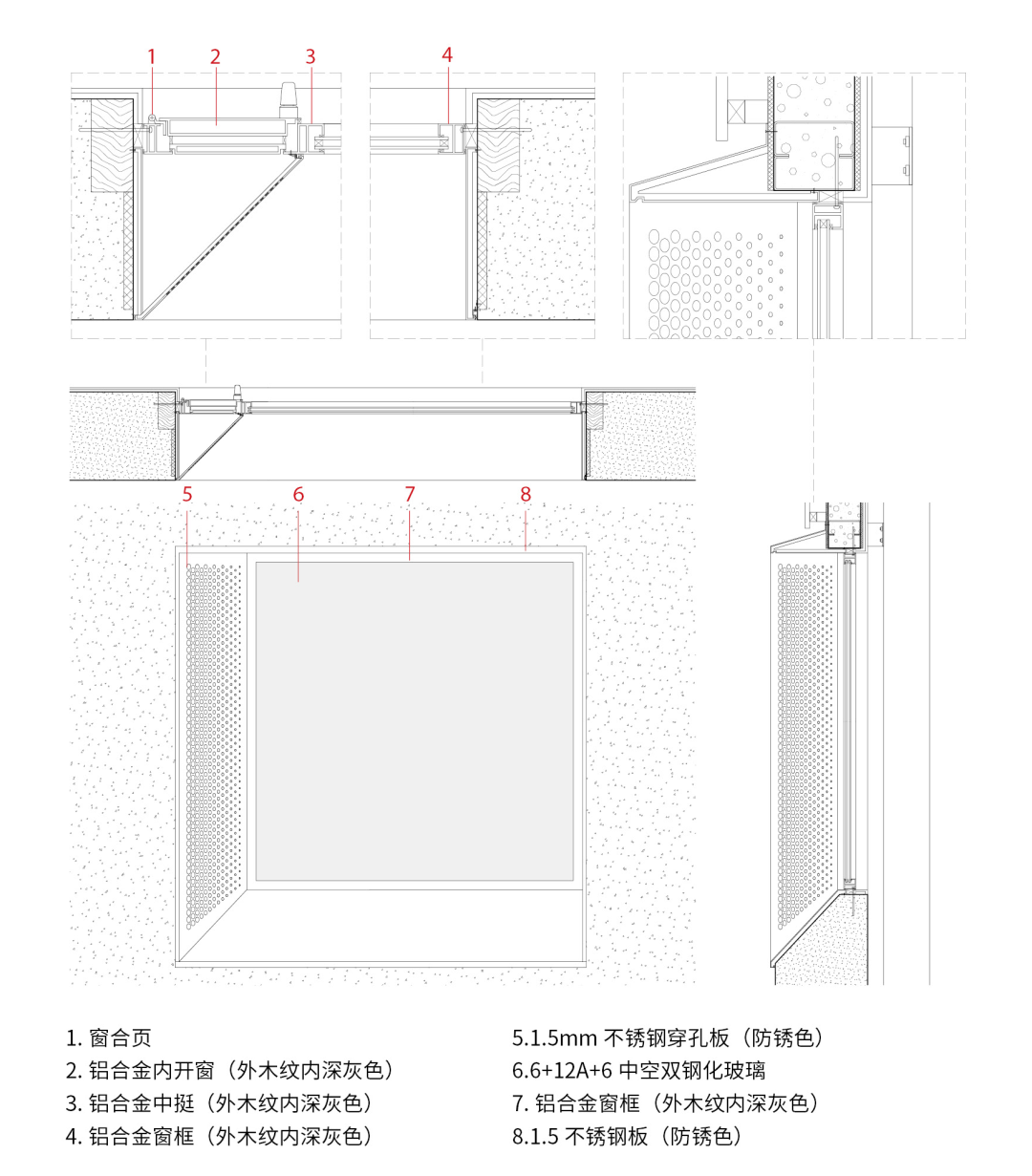 檐下空间作观景挑台;内部在拆除年久失修的木屋架后,利用轻钢结构搭建