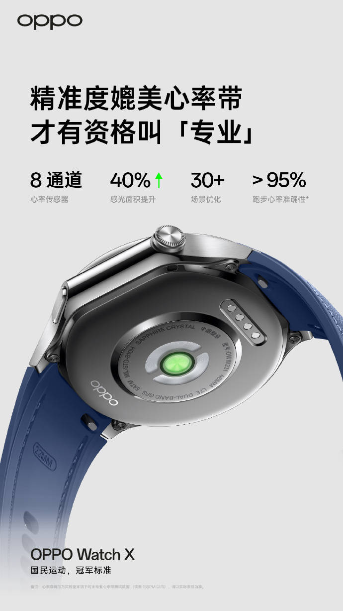 日前@oppo 再次发布了四张oppo watch x的预热海报,并配文称"跑步