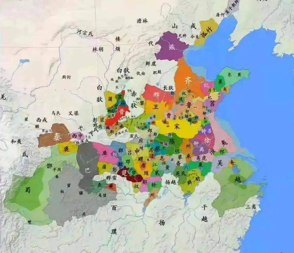 战国7雄地盘划分图图片