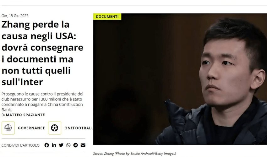 原创欠债67亿欧元张康阳崩盘2月内找不到办法苏宁将退出国米