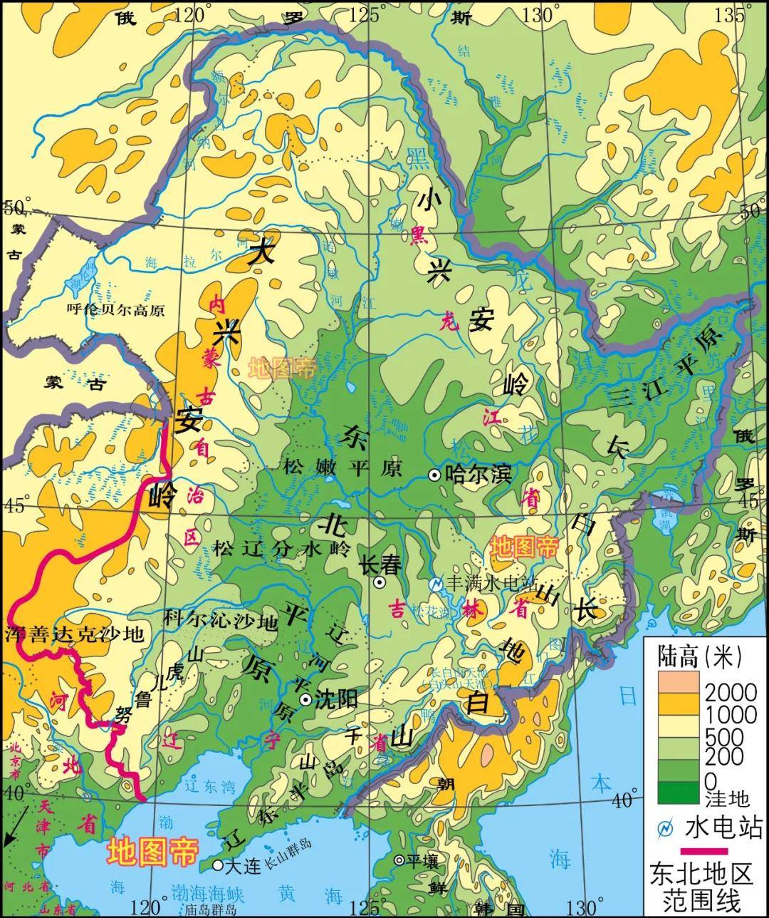 三江平原地理位置图图片