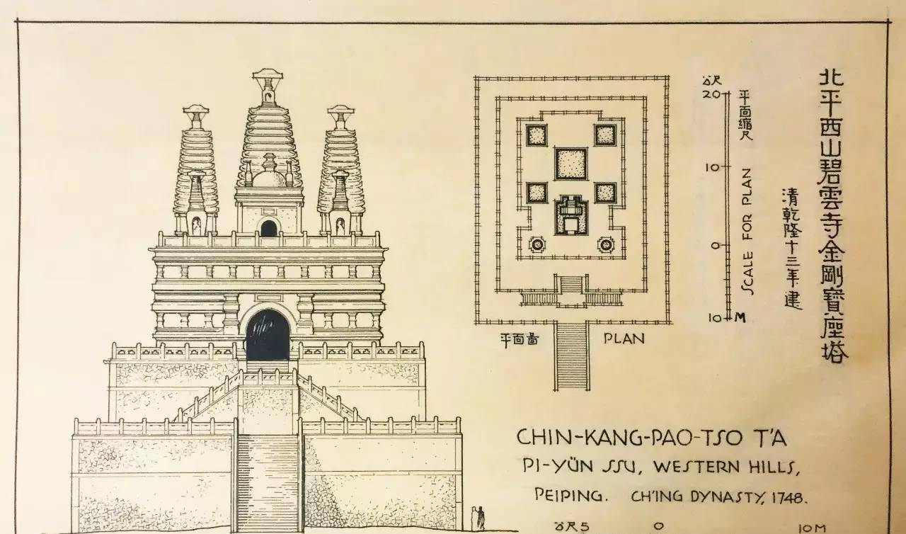 大師梁思成古建築手繪稿當時沒有cad但精美程度令人歎為觀止