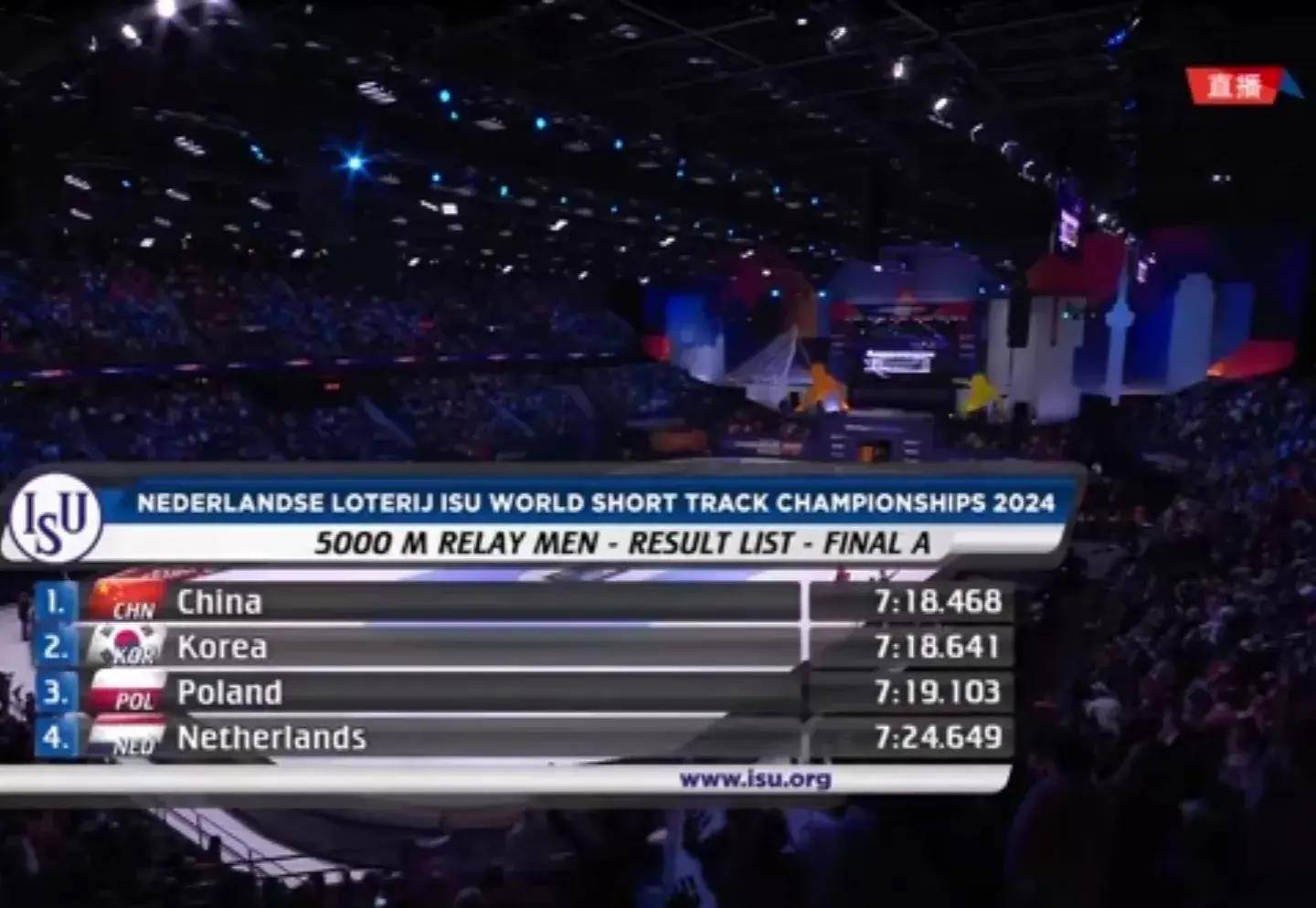 原创我们短道速滑男子接力惊艳夺冠林孝埈冲刺引爆全场