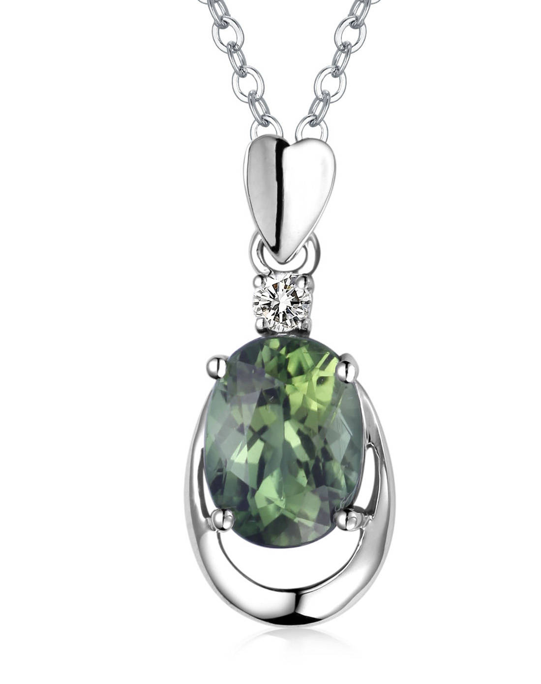 伊莱卡珠宝-18k金绿宝石耳环黄绿,果绿,翠绿的翠榴石价值更高,颜色更