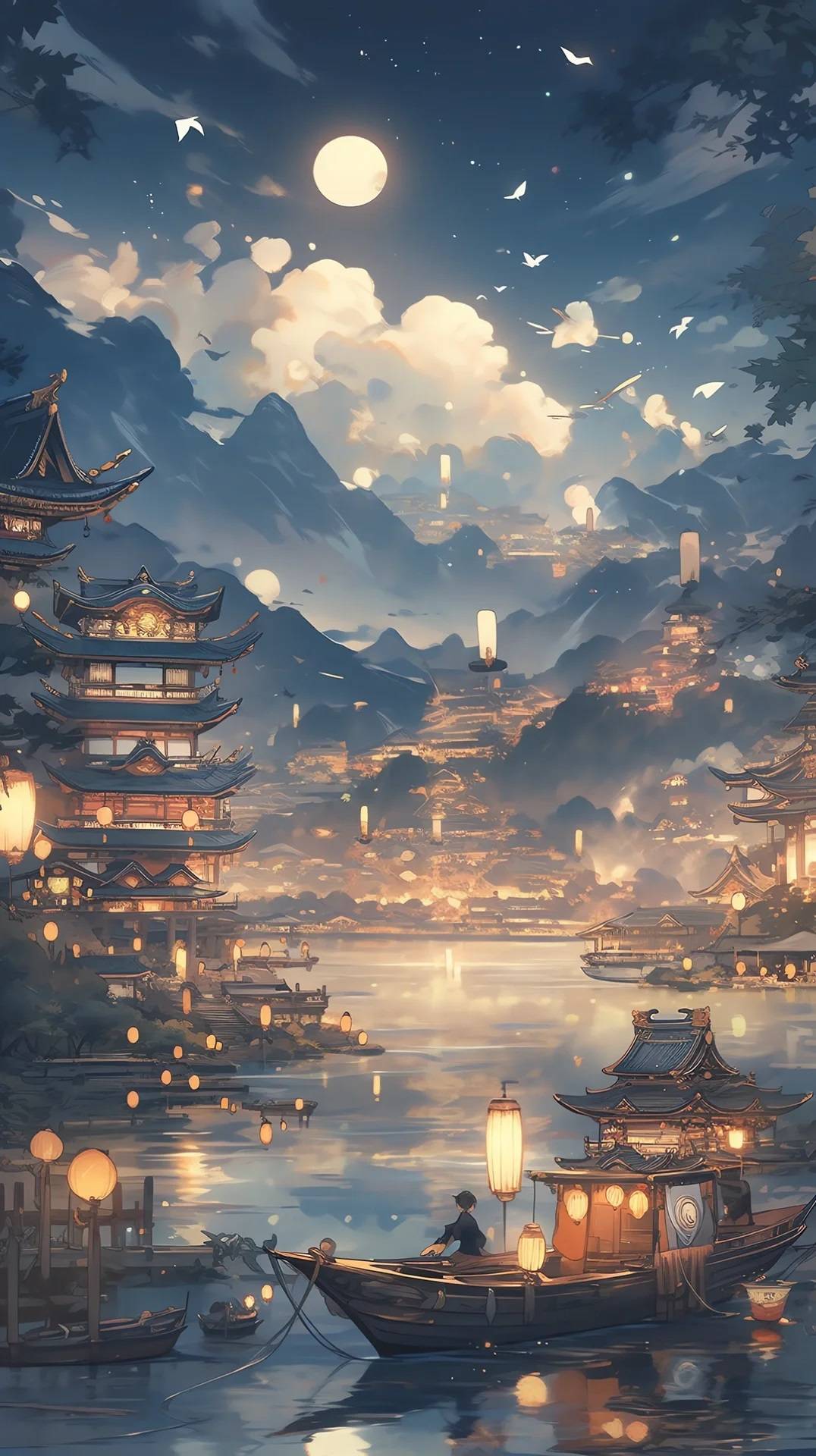 壁纸夜色柔美华灯初上