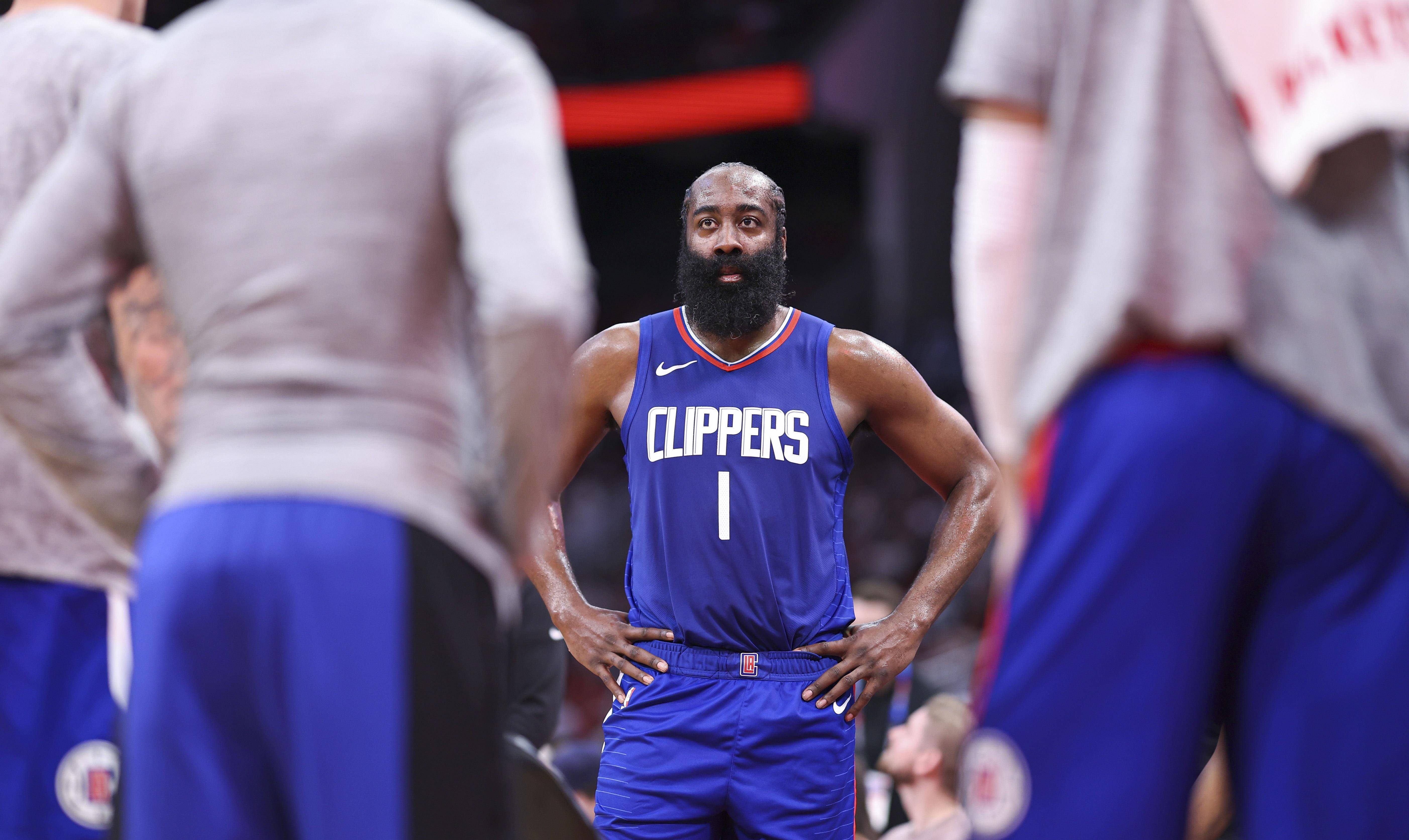 7中3在场输24分哈登低迷成漏勺威少复出147快船跌出前四