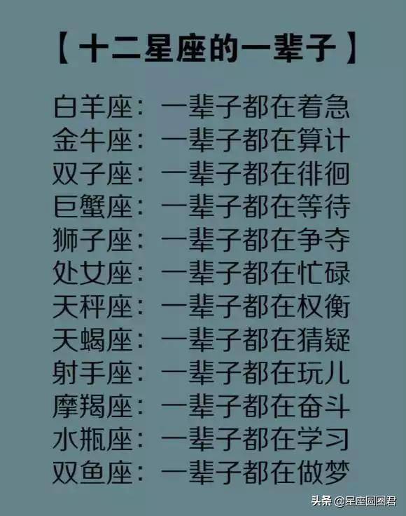 从十二星座中选择你的专属姓氏