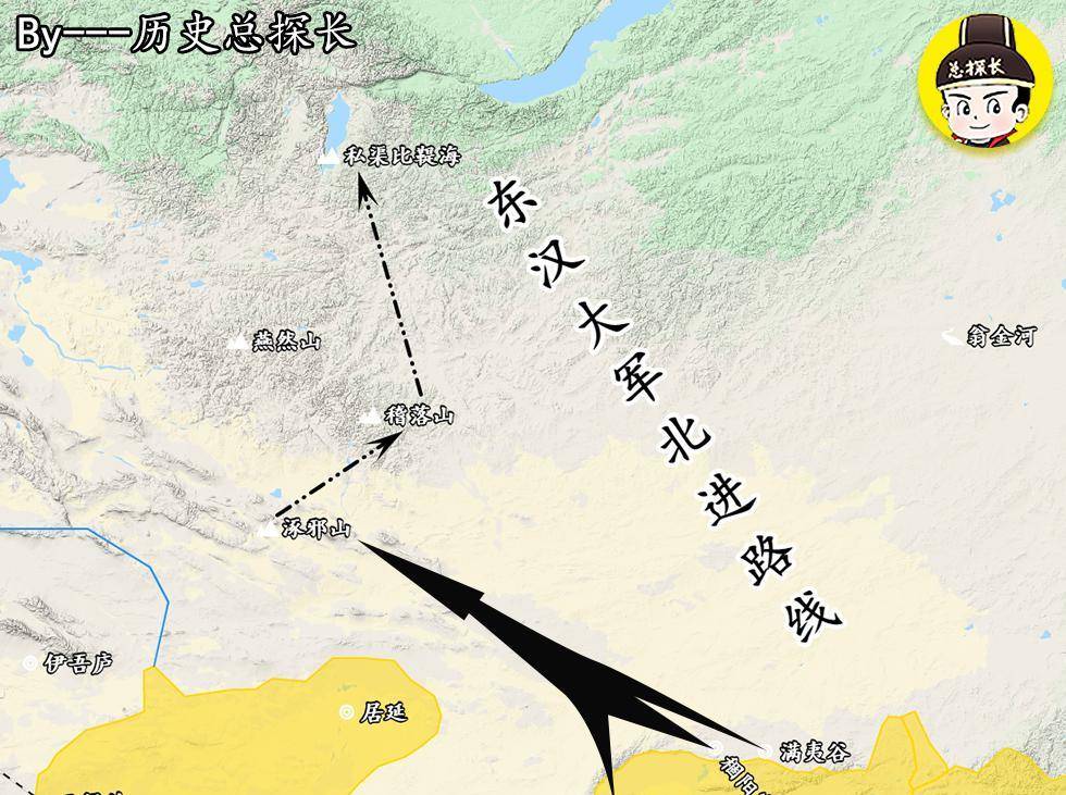 窦宪引兵斩杀一万三千多匈奴,牲畜百万余头,其余部众投降者八十个部落