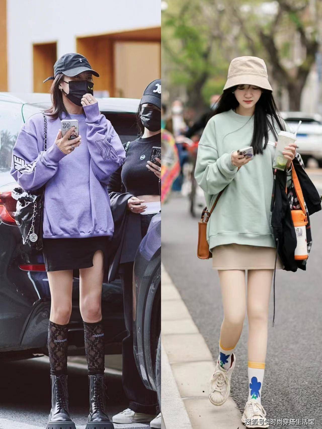 原创今年春天卫衣半身裙又火了气质优雅又显瘦美到了骨子里