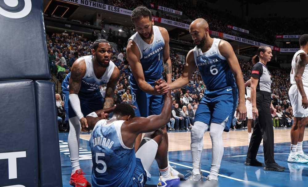 原创森林狼力克骑士巩固前三华子16135引6人上双制胜