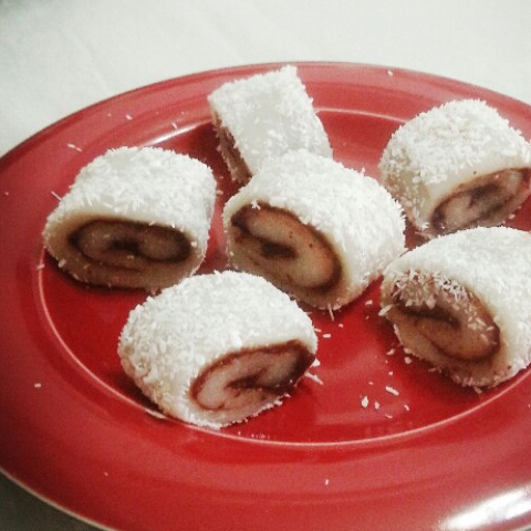 原创红豆沙糯米卷超梦幻星空羊羹真心做的小点心家人满满幸福