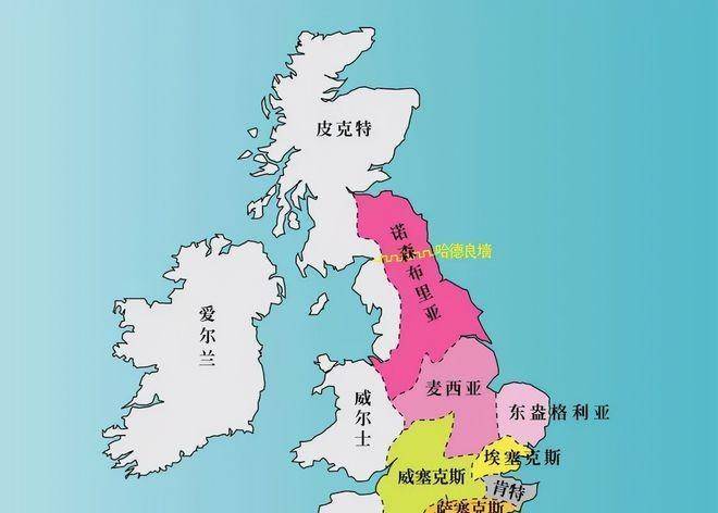 到后来,大家都知道的,就在英格兰这个英国南部的区域,建立了七个王国