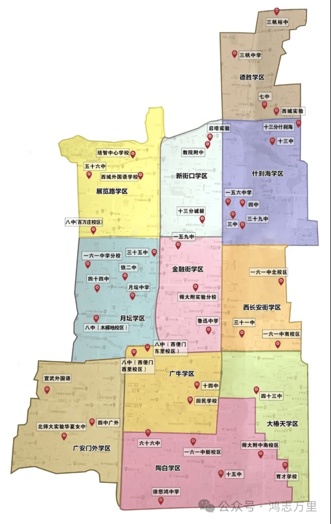 一文详解北京 东城 西城 海淀 丰台 朝阳 石景山学区及招生派位_初中