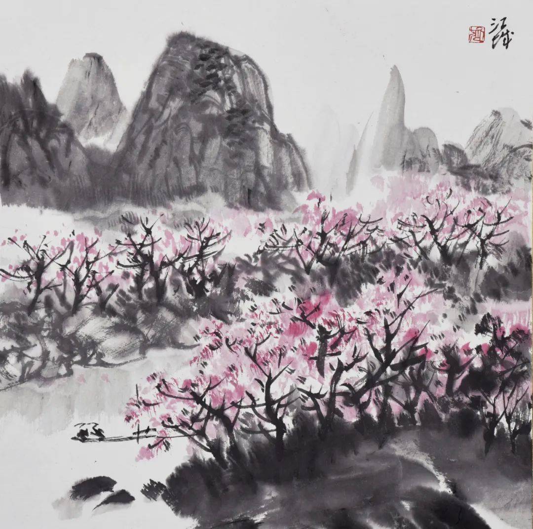 2023年 (3)山水小品 2023年 (4)无题 2023年 (2)楚江帆影远 2022年春