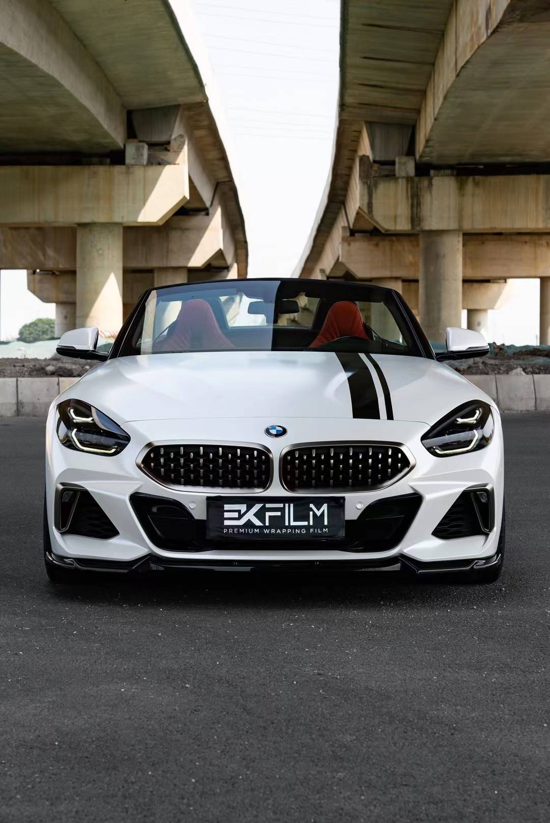 宝马z4-ek改色膜电光金属白,"白色控"必入_搜狐汽车