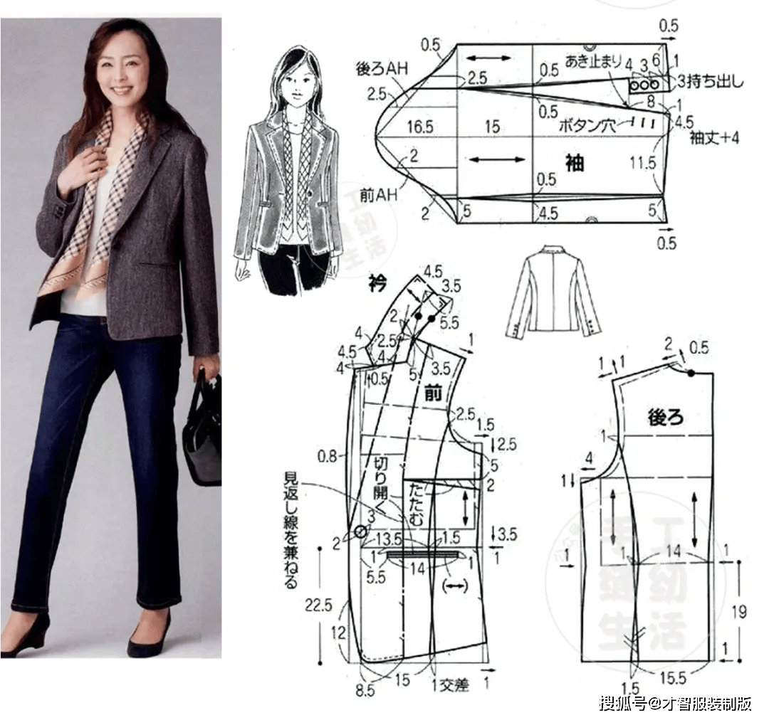 18款职场女装小西服教程有纸样裁剪图才智服装