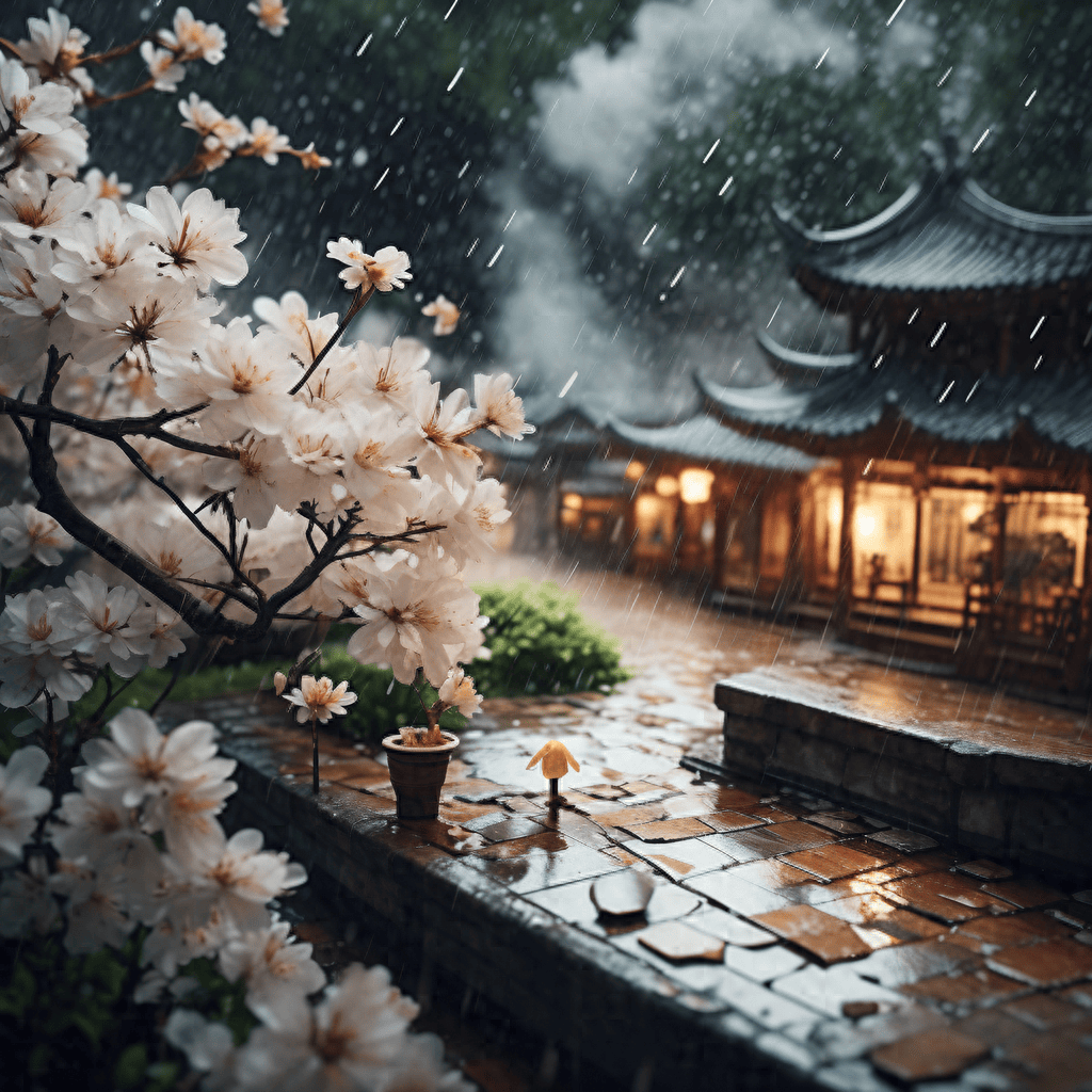 清明雨上图片唯美图片