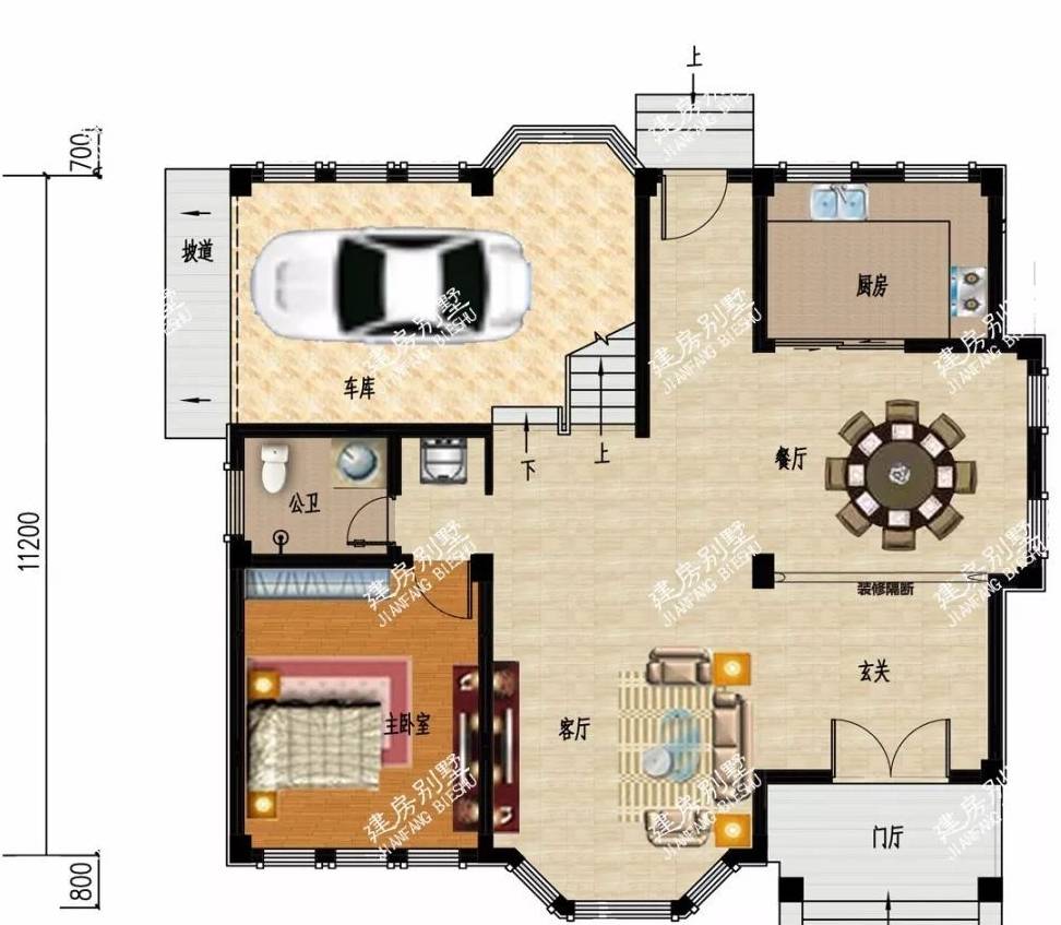 一直以来二层的小户型,都是农村自建房的主力军,因为施工简单,造价低