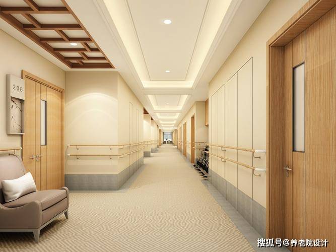 养老院走廊装修效果图,打造温馨舒适的漫步空间