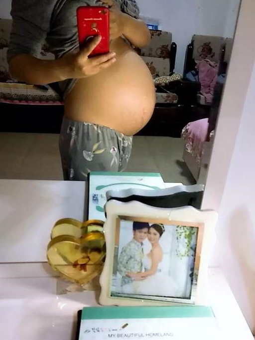 我已经生了一个男宝宝，分享详细的孕期症状+肚子形状图_后期_肚子_肚脐眼。