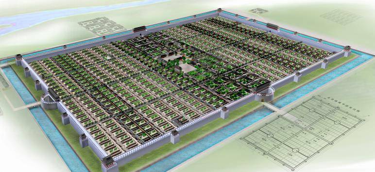 永登满城复原图古代城池大小是有严格定制的,以周长计,分别是三里三