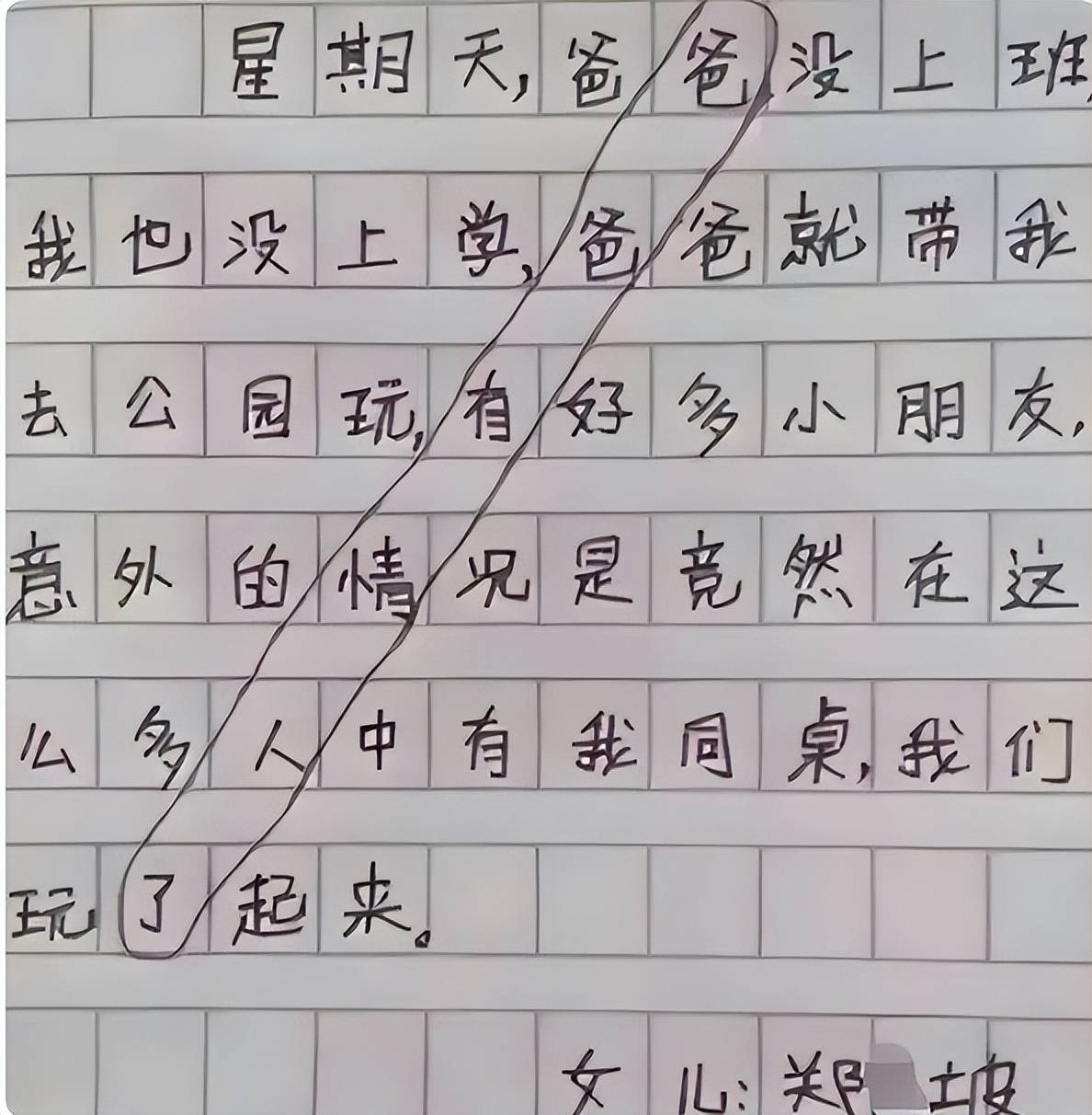 搞笑错别字作文图片