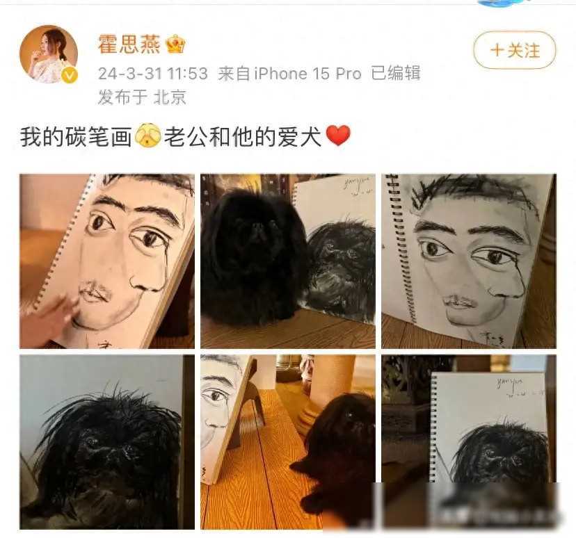 原创惊叹霍思燕笔下的杜江评论区欢乐爱狗比爱老公多一点