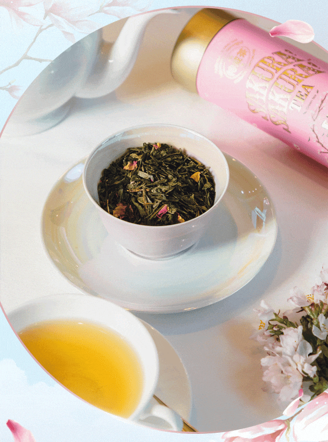不如来一场樱色满园的春日茶话会吧~"正值樱花初绽时节特威茶应时而动