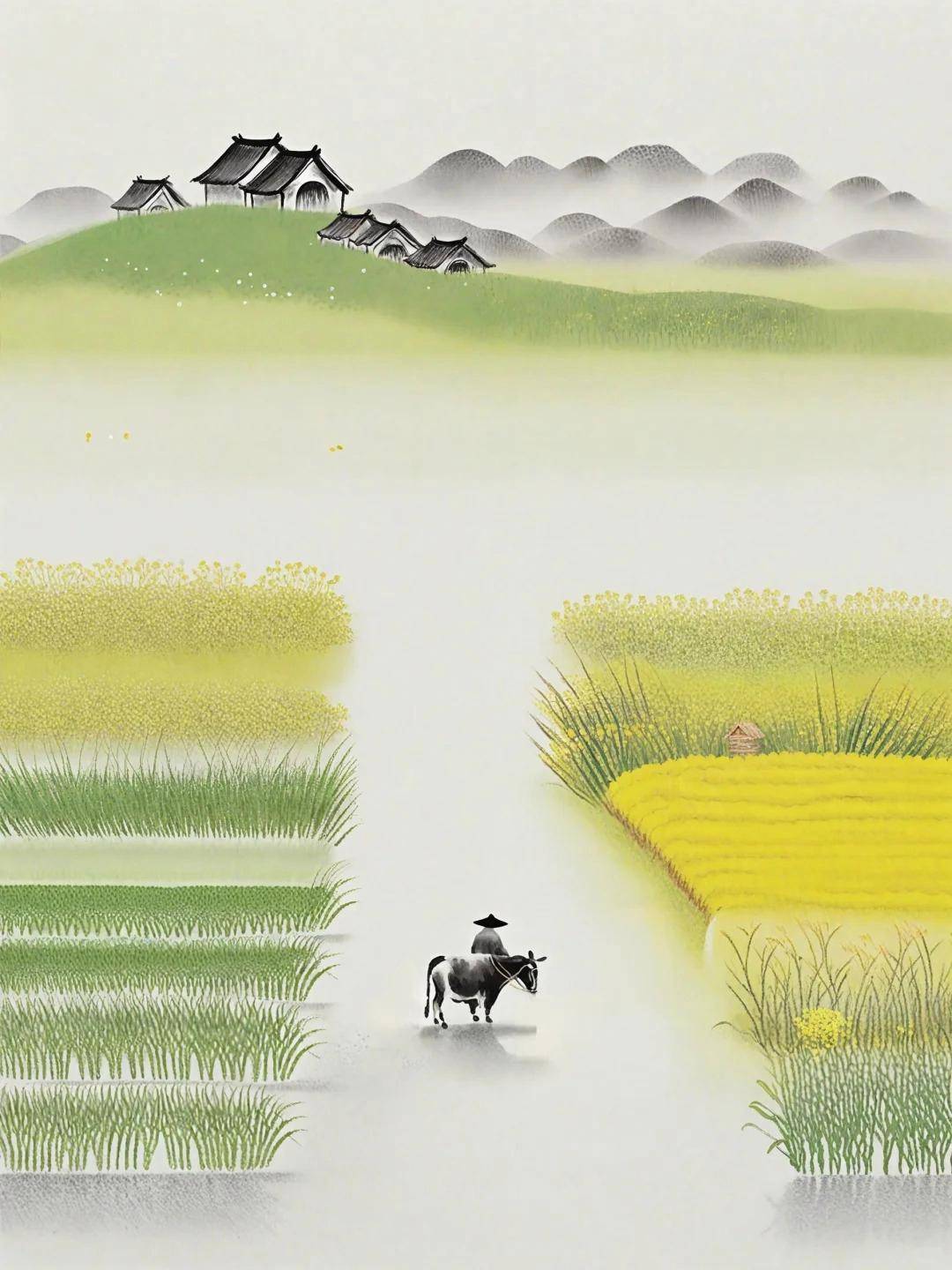 50句清浅田园诗词心灵的创伤灵魂的焦灼且任稻麦花香来抚慰