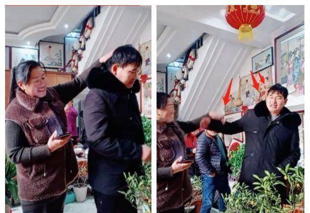 在邻居前摸头又捏脸,朱之文一脸难为情_网友_众人_老婆