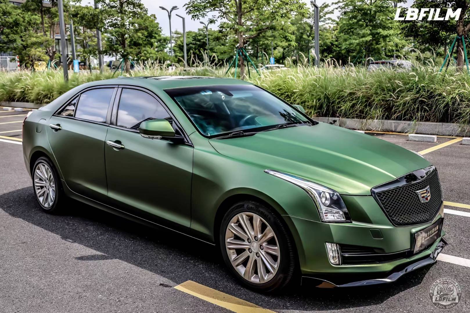 凯迪拉克atsl-lb改色膜超亚赛博绿,冷艳又高贵的颜色
